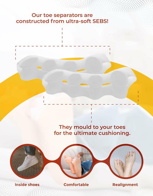 Load image into Gallery viewer, Kubbar Orthopedic Toe Spacers Bunion Corrector Hammer Toe Straightener 2 Pairs

