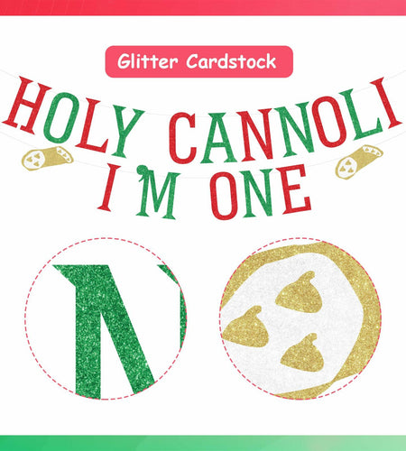 Sursurprise Holy Cannoli 1st Birthday Banner Italian Food Theme 1 Year Old