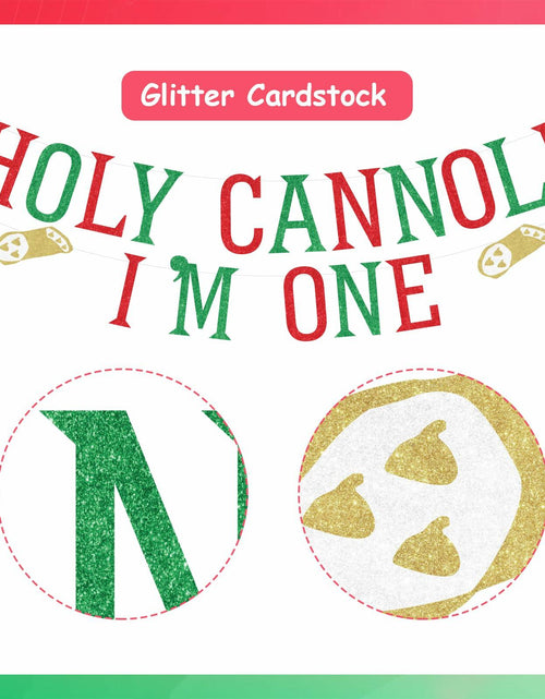 Load image into Gallery viewer, Sursurprise Holy Cannoli 1st Birthday Banner Italian Food Theme 1 Year Old
