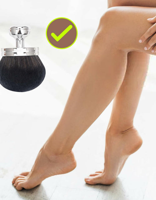 Load image into Gallery viewer, BABYSHEEP Blend &amp; Blur Body Makeup Brush Kabuki 3in Wide Head Silver
