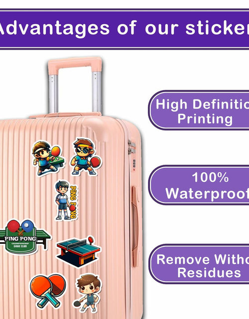 Load image into Gallery viewer, BIGZORO 50PCS Ping Pong Table Tennis Stickers Waterproof Vinyl Decals
