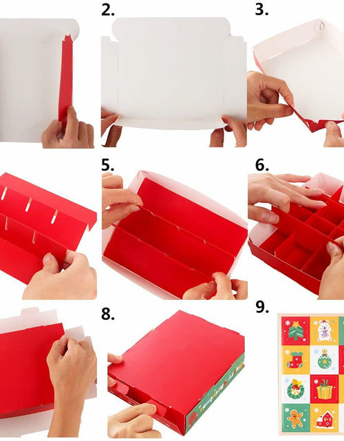 Load image into Gallery viewer, IPEWOEF 5PCS Christmas Gift Boxes 12-Grid Advent Surprise DIY Holiday Box
