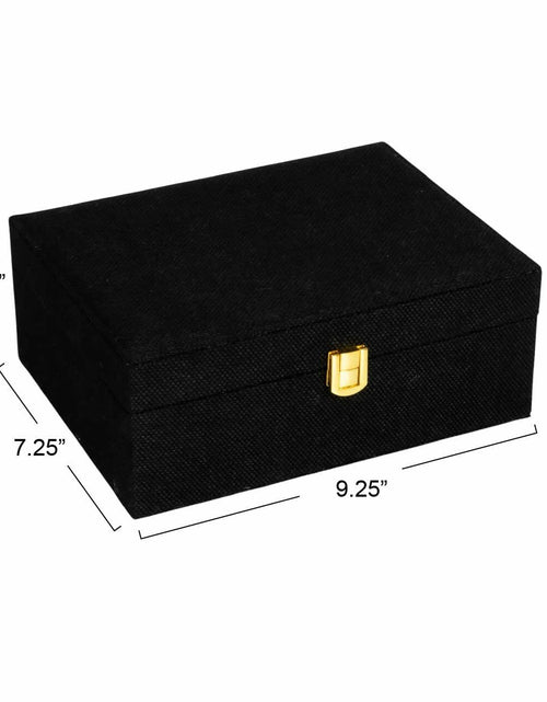 Load image into Gallery viewer, Household Essentials Vegan Leather Travel Jewelry Organizer Box Caramel
