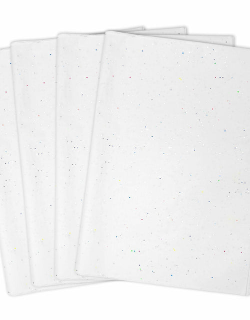 Load image into Gallery viewer, MR FIVE White Glitter Tissue Paper 14x20in 100 Sheets White Sparkle
