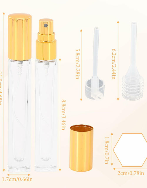 Load image into Gallery viewer, 5PCS 10ml Mini Perfume Refillable Bottles Travel Atomizer Set with Dispenser
