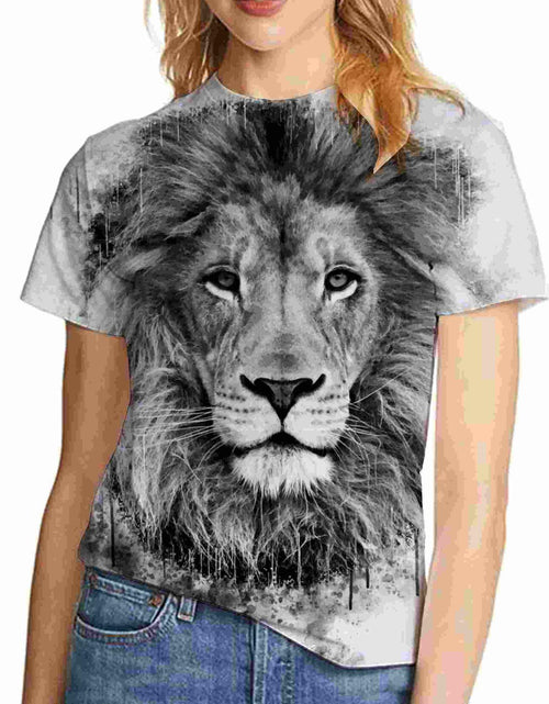 Load image into Gallery viewer, Wuiliy 3D Pattern T Shirt for Men Casual Printed Short Sleeve Animal Graphic Tee
