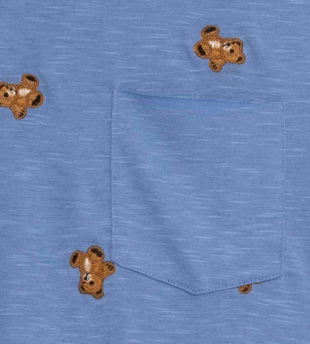 Speechless Girl's Graphic T-Shirt Periwinkle Bear Size XL