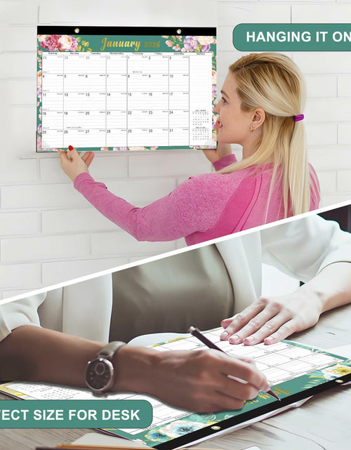 Load image into Gallery viewer, Lbylyhxc 2026 18-Month Desk Calendar Flowers 17x12 inches
