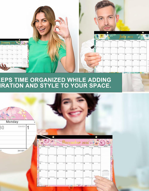 Load image into Gallery viewer, Lbylyhxc 2026 18-Month Desk Calendar Flowers 17x12 inches
