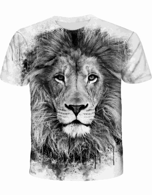 Load image into Gallery viewer, Wuiliy 3D Pattern T Shirt for Men Casual Printed Short Sleeve Animal Graphic Tee
