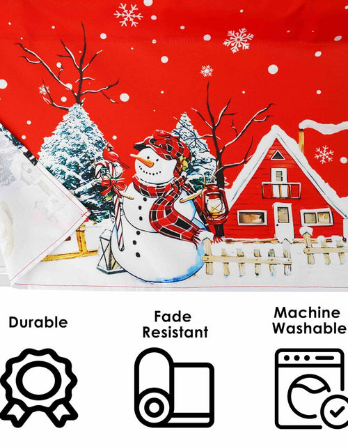 Load image into Gallery viewer, aiwkjdns 3 Piece Christmas Kitchen Window Curtains Set Red Rayon 27.5x36 in
