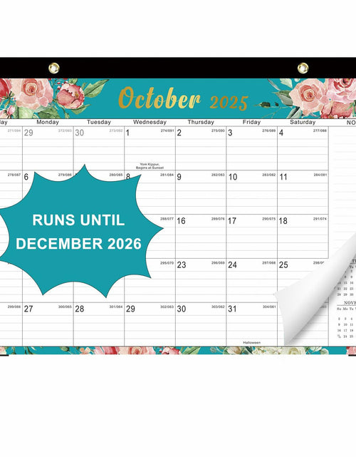 Load image into Gallery viewer, Lbylyhxc 2026 18-Month Desk Calendar Flowers 17x12 inches
