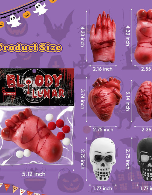 Load image into Gallery viewer, EUOCENK 6PCS Halloween Squishy Kit Stress Relief Toys Red White Black
