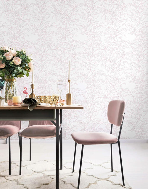 Load image into Gallery viewer, Heroad Boho Floral Peel &amp; Stick Wallpaper Pink White 17.3x78.7in Vinyl
