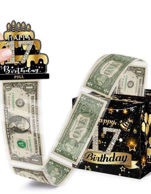 Load image into Gallery viewer, Toerifer Money Box Birthday Gift Black Gold 17th Birthday 35 Bags Size One Size
