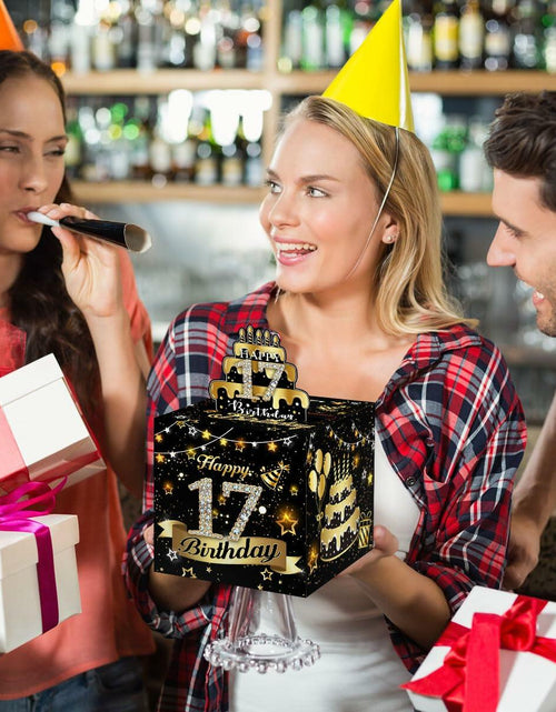 Load image into Gallery viewer, Toerifer Money Box Birthday Gift Black Gold 17th Birthday 35 Bags Size One Size
