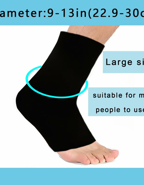 Load image into Gallery viewer, icepac Ankle Ice Pack Reusable Cold Therapy Compression Sock Black
