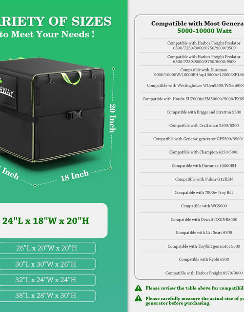 Load image into Gallery viewer, UIRWAY Generator Cover Waterproof 24x18x20in 600D UV-Resistant Heavy Duty
