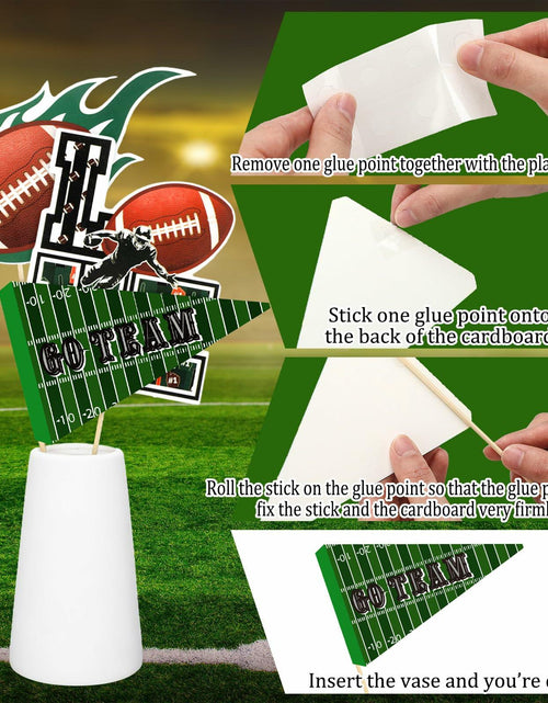 Load image into Gallery viewer, Weekgrat 30 PC Football Party Decorations Table Centerpiece 4x6 Photo Holders
