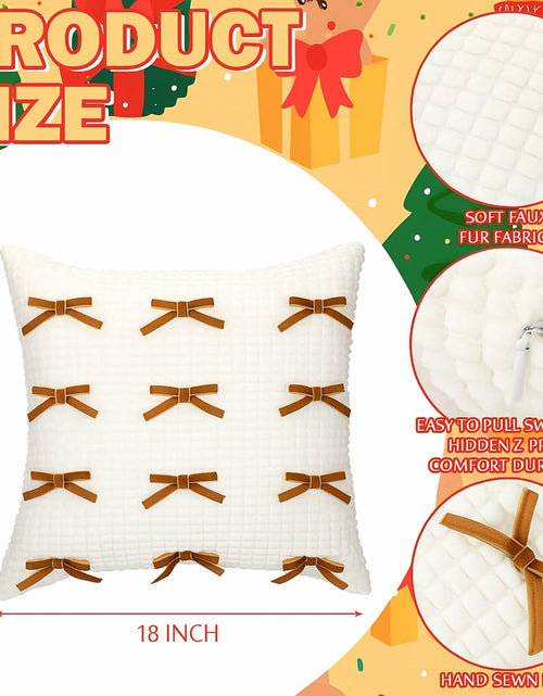 Load image into Gallery viewer, Newwiee Boho Decorative Throw Pillow Covers 18x18 White 2pcs
