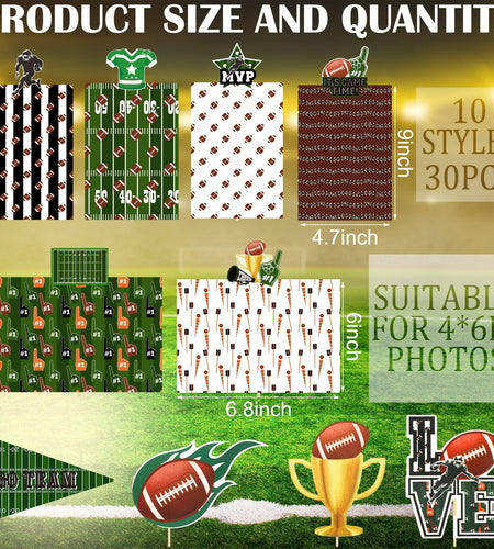 Weekgrat 30 PC Football Party Decorations Table Centerpiece 4x6 Photo Holders