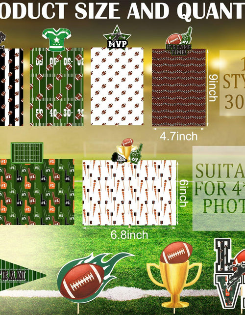 Load image into Gallery viewer, Weekgrat 30 PC Football Party Decorations Table Centerpiece 4x6 Photo Holders
