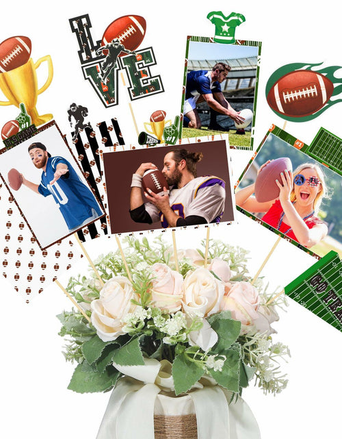 Load image into Gallery viewer, Weekgrat 30 PC Football Party Decorations Table Centerpiece 4x6 Photo Holders
