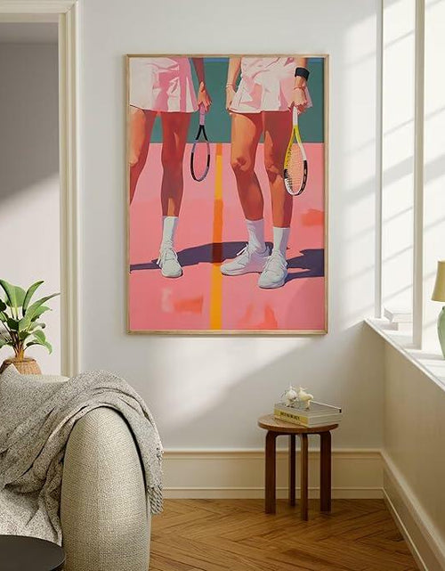 Load image into Gallery viewer, cupmod Vintage Sport Paint by Numbers Kit Retro Tennis 16x20 inch
