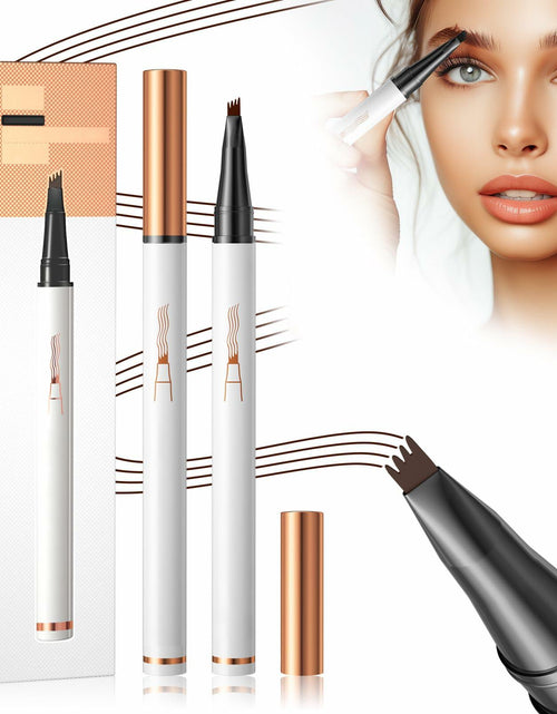 Load image into Gallery viewer, YIWANLLE Eyebrow Microblading Pen 3D Waterproof 4 Fork Tip Dark Coffee 1 Count
