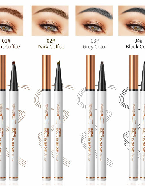 Load image into Gallery viewer, YIWANLLE Eyebrow Microblading Pen 3D Waterproof 4 Fork Tip Dark Coffee 1 Count
