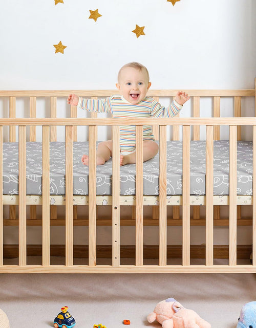 Load image into Gallery viewer, FHMJYH 2PC Super Soft Stretch Knit Crib Sheet Set Microfiber 52x28 Brown Beige
