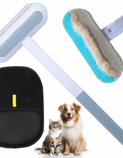 Load image into Gallery viewer, Generic Pet Hair Remover Glove 4-in-1 Brush 17in Handle Black Ergonomic Grip
