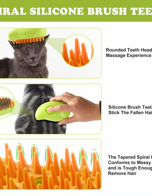 Load image into Gallery viewer, MCEG Pet Steam Brush for Cats &amp; Dogs Shedding Indoor Grooming Tool
