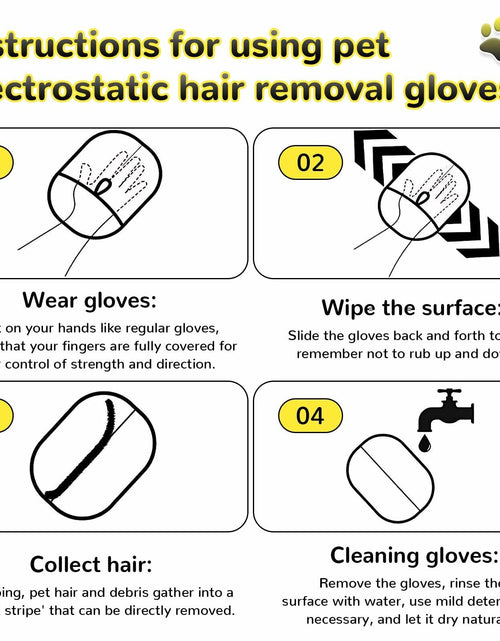 Load image into Gallery viewer, Generic Pet Hair Remover Glove 4-in-1 Brush 17in Handle Black Ergonomic Grip
