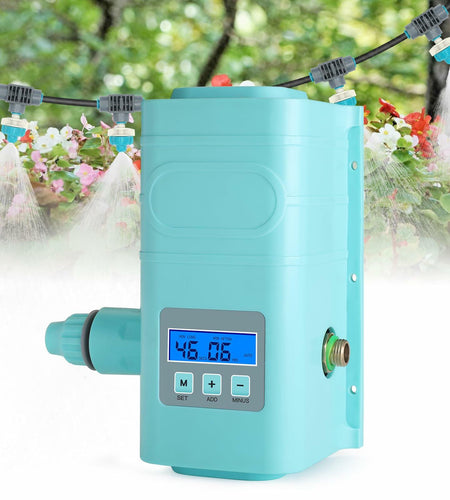RUNWUSHENG Automatic Drip Irrigation Sprinkler Kit LCD Display 15 Nozzles