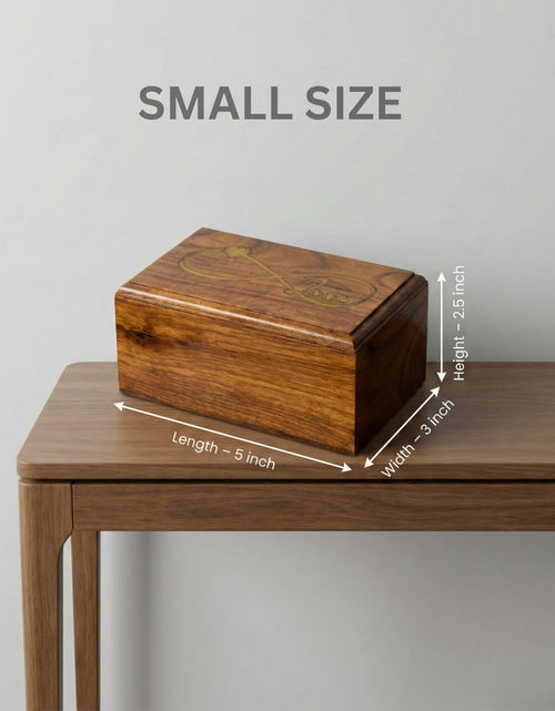 Load image into Gallery viewer, AYZCORP Wooden Urn Infinity Love Design Rosewood Pet Cremation Box
