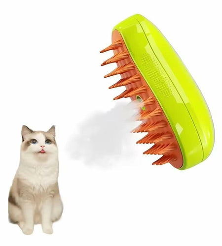 MCEG Pet Steam Brush for Cats & Dogs Shedding Indoor Grooming Tool