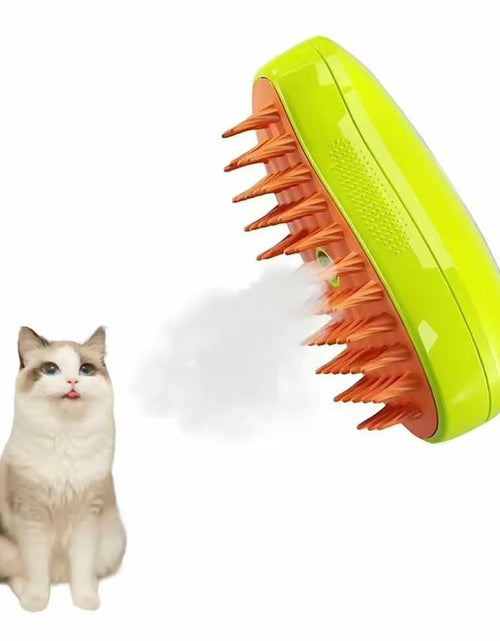 Load image into Gallery viewer, MCEG Pet Steam Brush for Cats &amp; Dogs Shedding Indoor Grooming Tool
