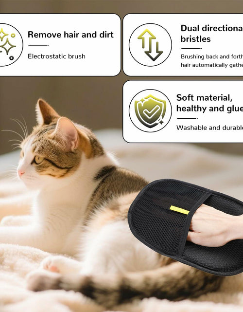 Load image into Gallery viewer, Generic Pet Hair Remover Glove 4-in-1 Brush 17in Handle Black Ergonomic Grip
