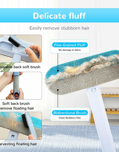 Load image into Gallery viewer, Generic Pet Hair Remover Glove 4-in-1 Brush 17in Handle Black Ergonomic Grip

