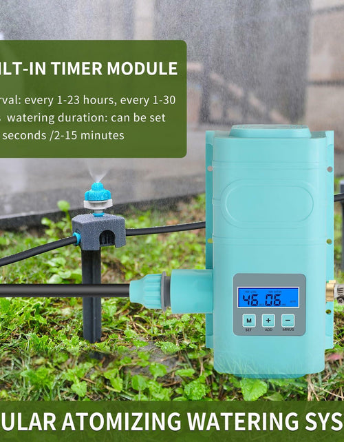 Load image into Gallery viewer, RUNWUSHENG Automatic Drip Irrigation Sprinkler Kit LCD Display 15 Nozzles
