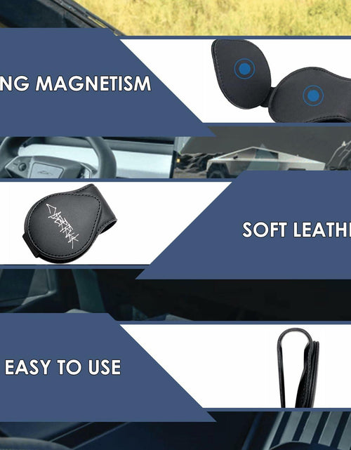 Load image into Gallery viewer, TSTESE Car Sunglass Holder Tesla Cybertruck 2024-2025 Leather White Organizer
