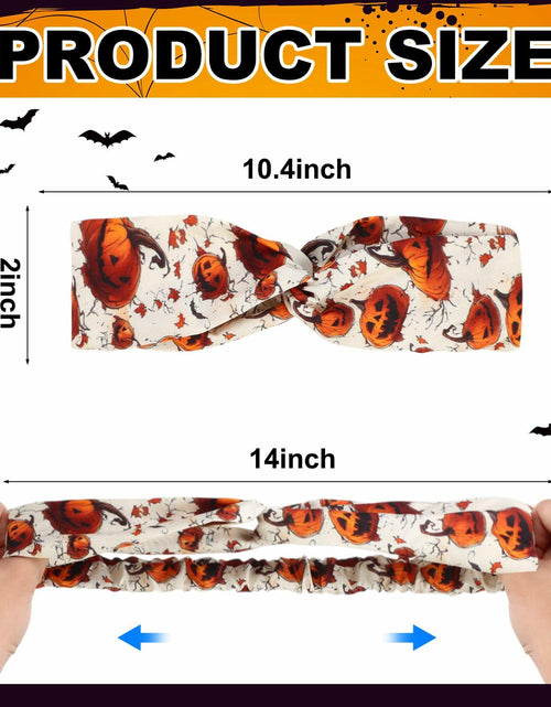 Load image into Gallery viewer, JaGely 16 Pcs Halloween Elastic Headbands Colorful Cartoon Non Slip
