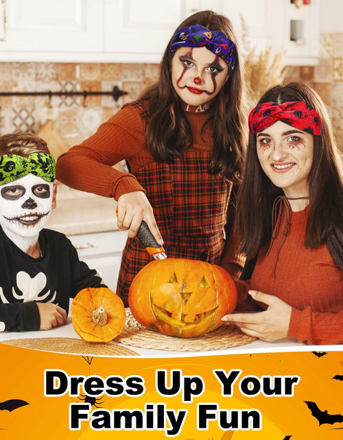 Load image into Gallery viewer, JaGely 16 Pcs Halloween Elastic Headbands Colorful Cartoon Non Slip

