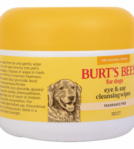 Burt's Bees Pets Eye & Ear Cleansing Wipes Fragrance-Free 100 Count