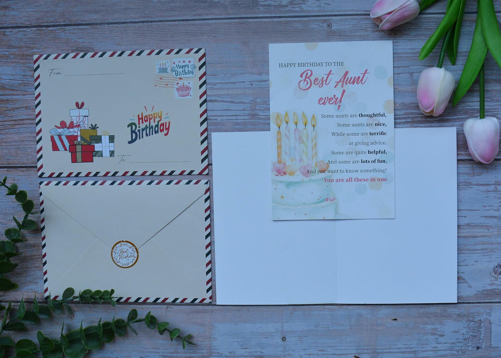 BlinkWishes Birthday Card for Bonus Brother with Envelope and Seal
