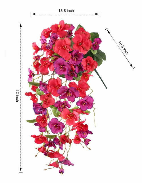 Load image into Gallery viewer, Ivydale Artificial Hibiscus Hanging Flowers UV Resistant Outdoor 2pcs Fuchsia
