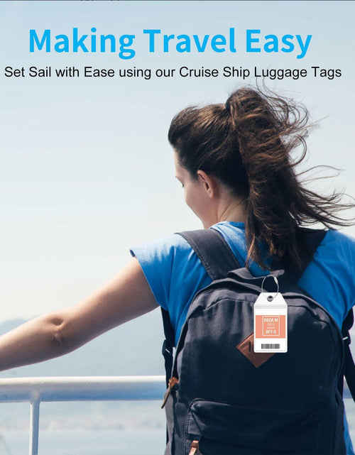 Load image into Gallery viewer, 10 Pack Princess Clear Luggage Tag Holders with Steel Loops for Cruise Ships
