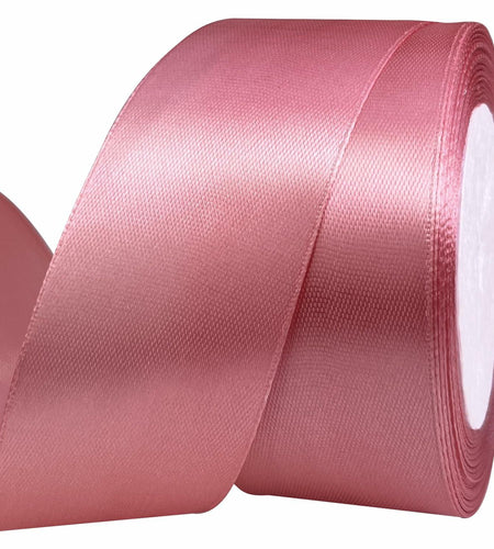 25 Yards 1.5" Pink Satin Ribbon for Weddings, Crafts, Bouquets & Gift Wrapping