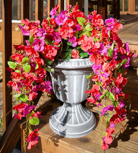 Ivydale Artificial Hibiscus Hanging Flowers UV Resistant Outdoor 2pcs Fuchsia